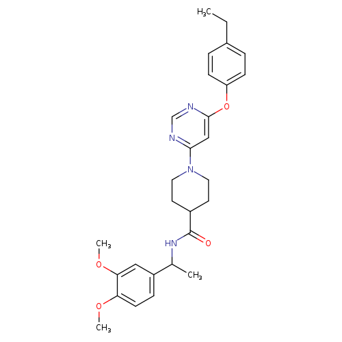 N-[1-(3,4-dimethoxyphenyl)ethyl]-1-[6-(4-ethylphenoxy)pyrimidin-4-yl]piperidine-4-carboxamide