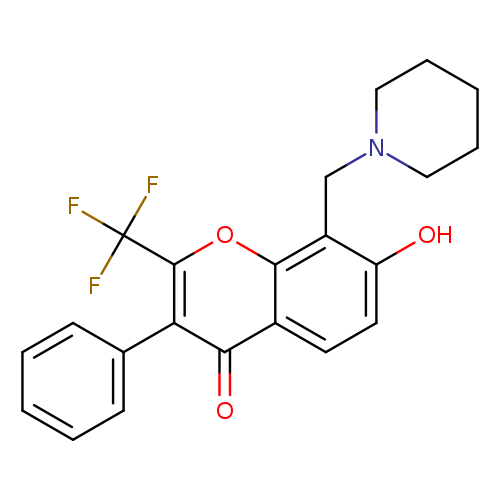 7-hydroxy-3-phenyl-8-[(piperidin-1-yl)methyl]-2-(trifluoromethyl)-4H-chromen-4-one