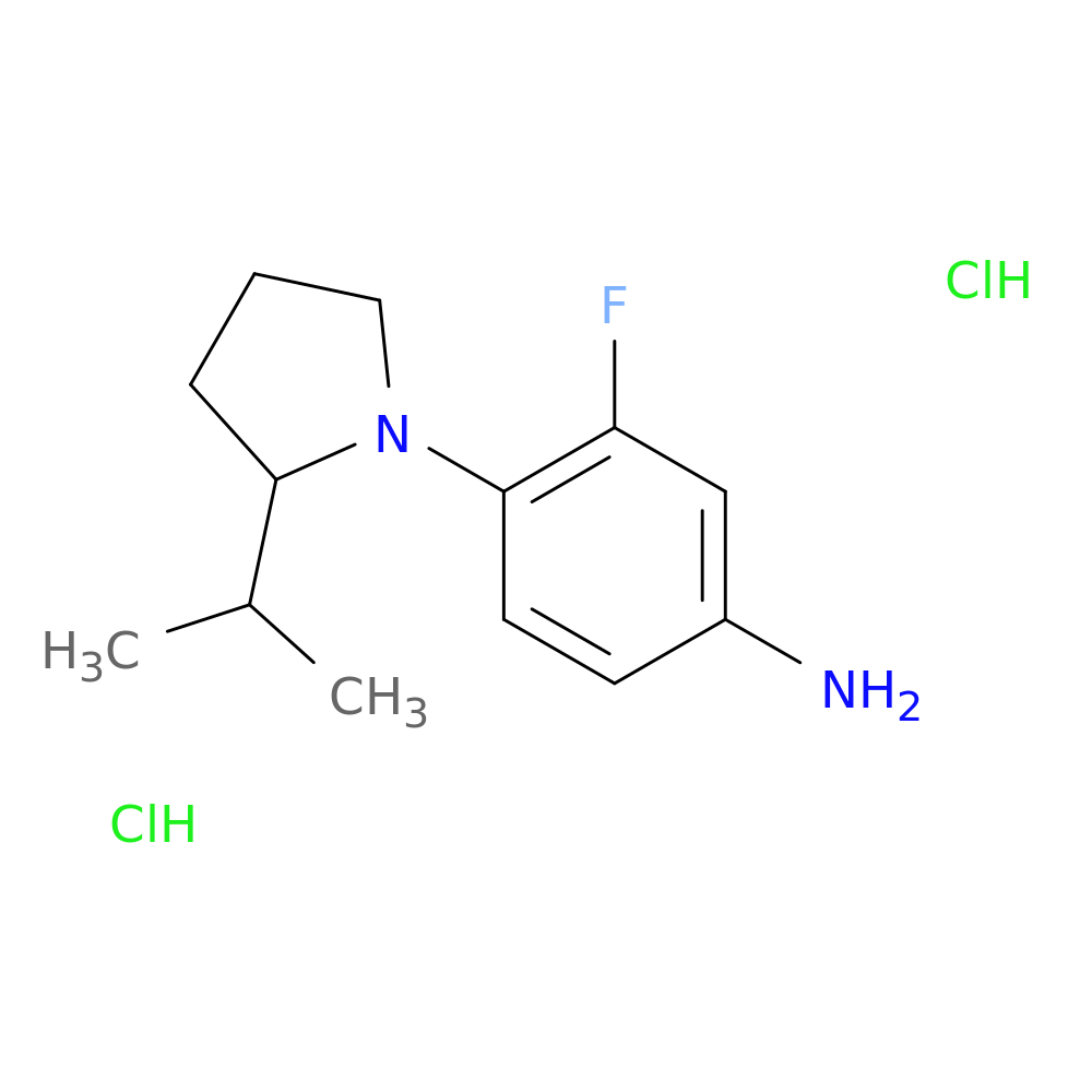 3-fluoro-4-[2-(propan-2-yl)pyrrolidin-1-yl]aniline dihydrochloride