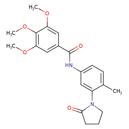 3,4,5-trimethoxy-N-[4-methyl-3-(2-oxopyrrolidin-1-yl)phenyl]benzamide