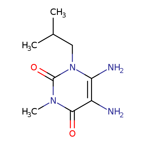 2,4(1H,3H)-Pyrimidinedione, 5,6-diamino-3-methyl-1-(2-methylpropyl)-