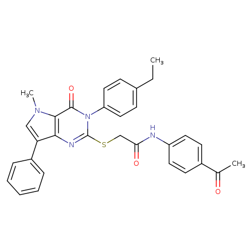 N-(4-acetylphenyl)-2-{[3-(4-ethylphenyl)-5-methyl-4-oxo-7-phenyl-3H,4H,5H-pyrrolo[3,2-d]pyrimidin-2-yl]sulfanyl}acetamide
