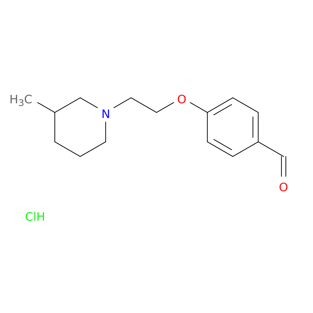 4-[2-(3-methyl-1-piperidinyl)ethoxy]benzaldehyde hydrochloride