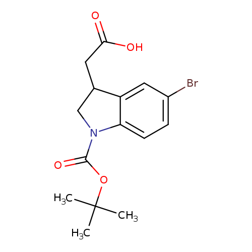 2-{5-bromo-1-[(tert-butoxy)carbonyl]-2,3-dihydro-1H-indol-3-yl}aceticacid