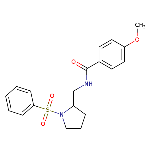 N-{[1-(benzenesulfonyl)pyrrolidin-2-yl]methyl}-4-methoxybenzamide