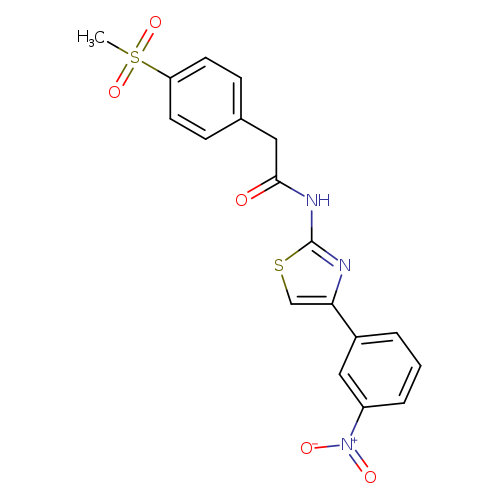 2-(4-methanesulfonylphenyl)-N-[4-(3-nitrophenyl)-1,3-thiazol-2-yl]acetamide