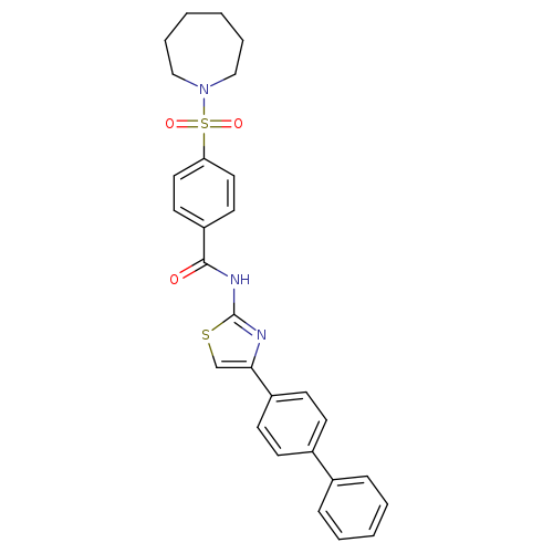4-(azepane-1-sulfonyl)-N-(4-{[1,1'-biphenyl]-4-yl}-1,3-thiazol-2-yl)benzamide