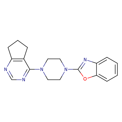 2-(4-{5H,6H,7H-cyclopenta[d]pyrimidin-4-yl}piperazin-1-yl)-1,3-benzoxazole