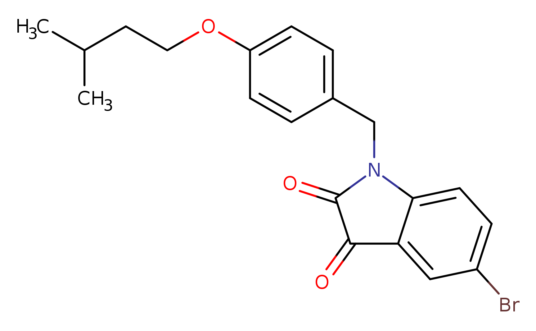 5-bromo-1-{[4-(3-methylbutoxy)phenyl]methyl}-2,3-dihydro-1H-indole-2,3-dione