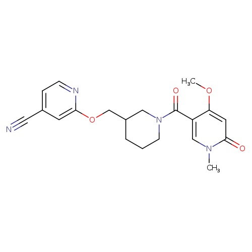 2-{[1-(4-methoxy-1-methyl-6-oxo-1,6-dihydropyridine-3-carbonyl)piperidin-3-yl]methoxy}pyridine-4-carbonitrile