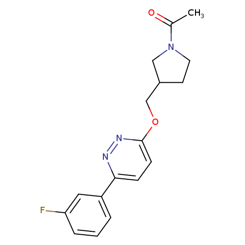 1-[3-({[6-(3-fluorophenyl)pyridazin-3-yl]oxy}methyl)pyrrolidin-1-yl]ethan-1-one