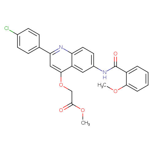 methyl 2-{[2-(4-chlorophenyl)-6-(2-methoxybenzamido)quinolin-4-yl]oxy}acetate