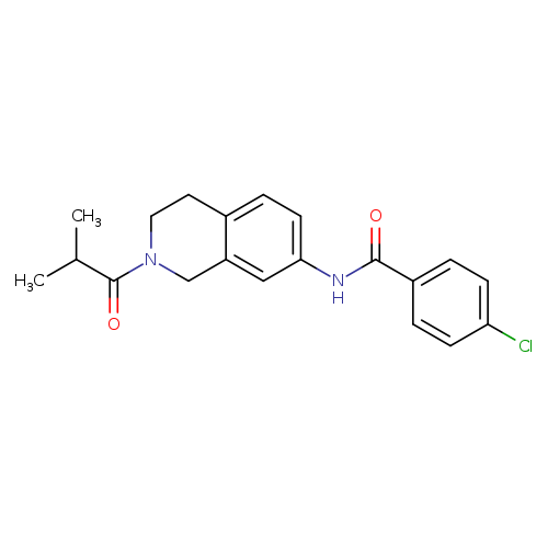 4-chloro-N-[2-(2-methylpropanoyl)-1,2,3,4-tetrahydroisoquinolin-7-yl]benzamide