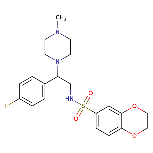 N-[2-(4-fluorophenyl)-2-(4-methylpiperazin-1-yl)ethyl]-2,3-dihydro-1,4-benzodioxine-6-sulfonamide