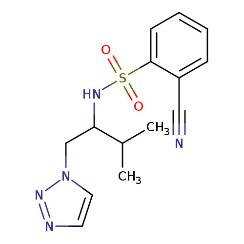 2-cyano-N-[3-methyl-1-(1H-1,2,3-triazol-1-yl)butan-2-yl]benzene-1-sulfonamide