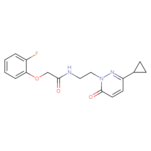 N-[2-(3-cyclopropyl-6-oxo-1,6-dihydropyridazin-1-yl)ethyl]-2-(2-fluorophenoxy)acetamide
