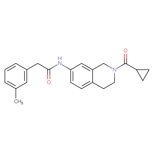 N-(2-cyclopropanecarbonyl-1,2,3,4-tetrahydroisoquinolin-7-yl)-2-(3-methylphenyl)acetamide