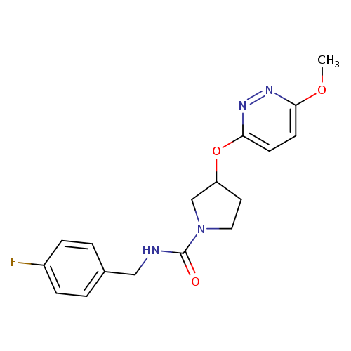 N-[(4-fluorophenyl)methyl]-3-[(6-methoxypyridazin-3-yl)oxy]pyrrolidine-1-carboxamide