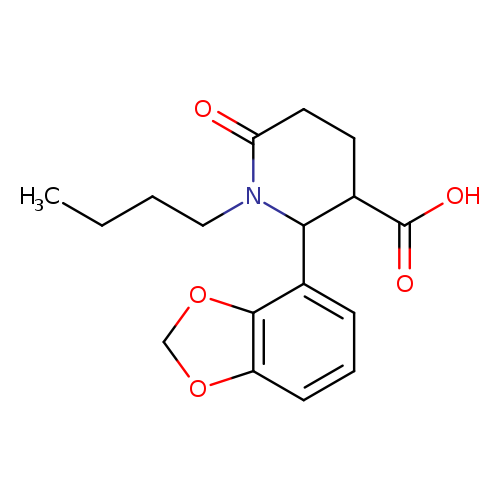 2-(2H-1,3-benzodioxol-4-yl)-1-butyl-6-oxopiperidine-3-carboxylic acid