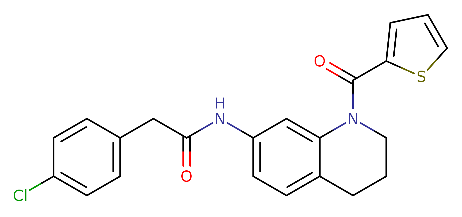 2-(4-chlorophenyl)-N-[1-(thiophene-2-carbonyl)-1,2,3,4-tetrahydroquinolin-7-yl]acetamide