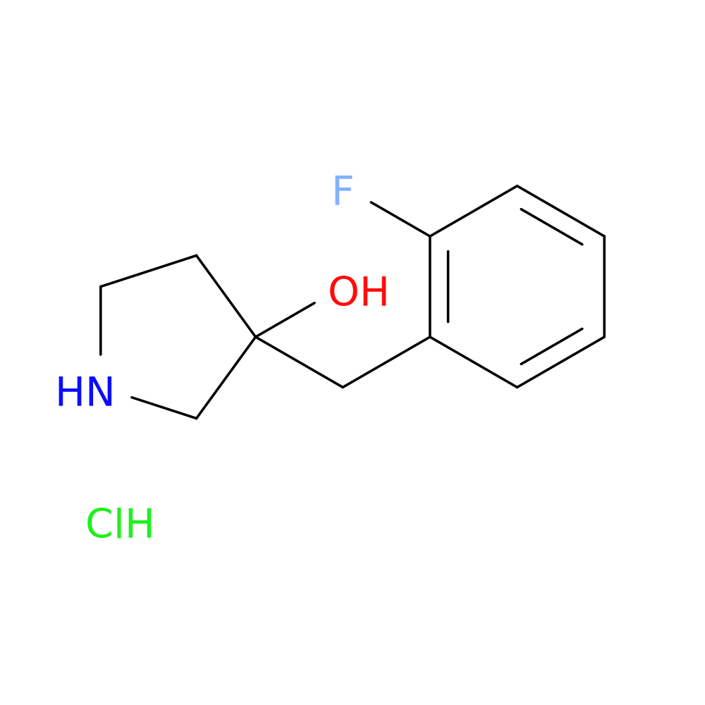 3-[(2-fluorophenyl)methyl]pyrrolidin-3-ol hydrochloride