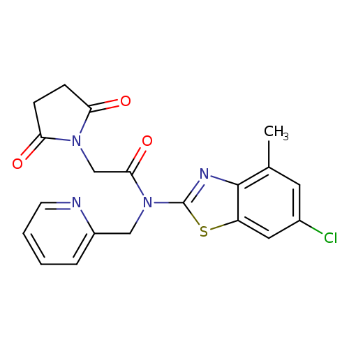 N-(6-chloro-4-methyl-1,3-benzothiazol-2-yl)-2-(2,5-dioxopyrrolidin-1-yl)-N-[(pyridin-2-yl)methyl]acetamide