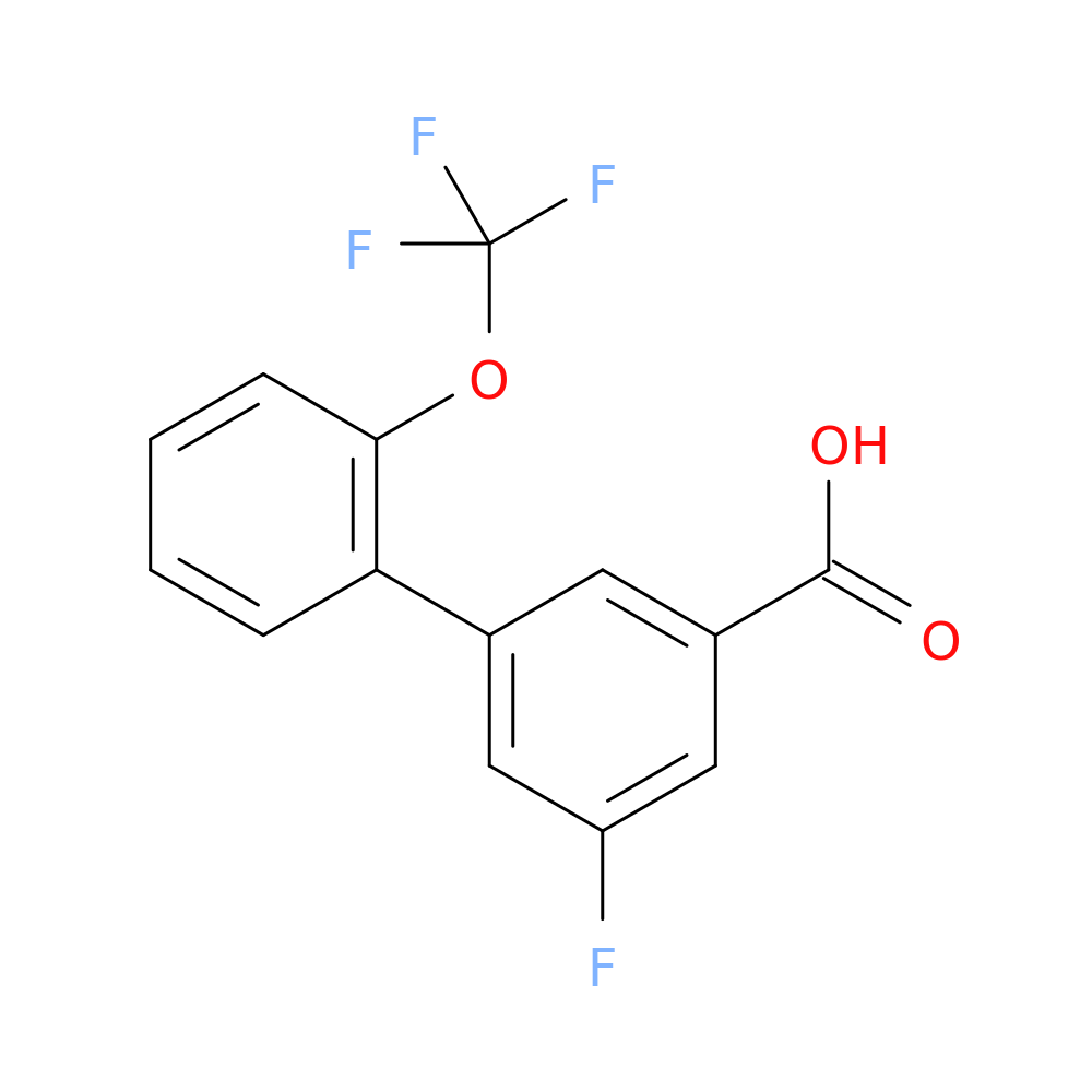 3-Fluoro-5-[2-(trifluoromethoxy)phenyl]benzoic acid