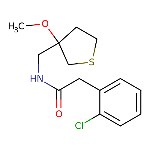 2-(2-chlorophenyl)-N-[(3-methoxythiolan-3-yl)methyl]acetamide