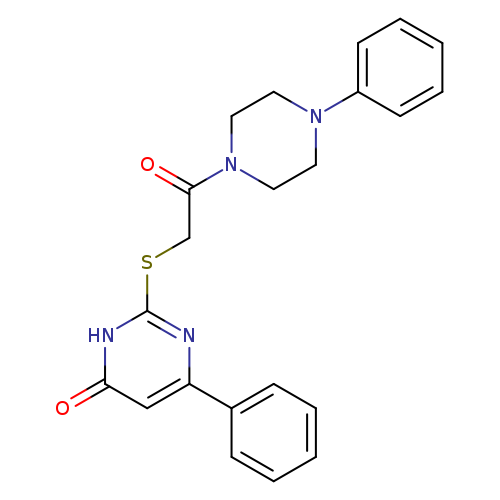 2-{[2-oxo-2-(4-phenylpiperazin-1-yl)ethyl]sulfanyl}-6-phenyl-3,4-dihydropyrimidin-4-one