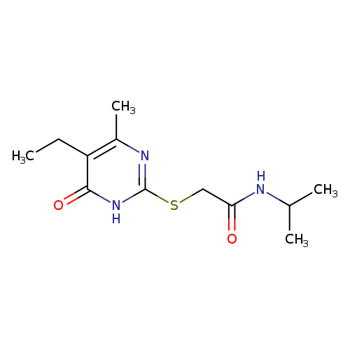 2-[(5-ethyl-4-methyl-6-oxo-1,6-dihydropyrimidin-2-yl)sulfanyl]-N-(propan-2-yl)acetamide