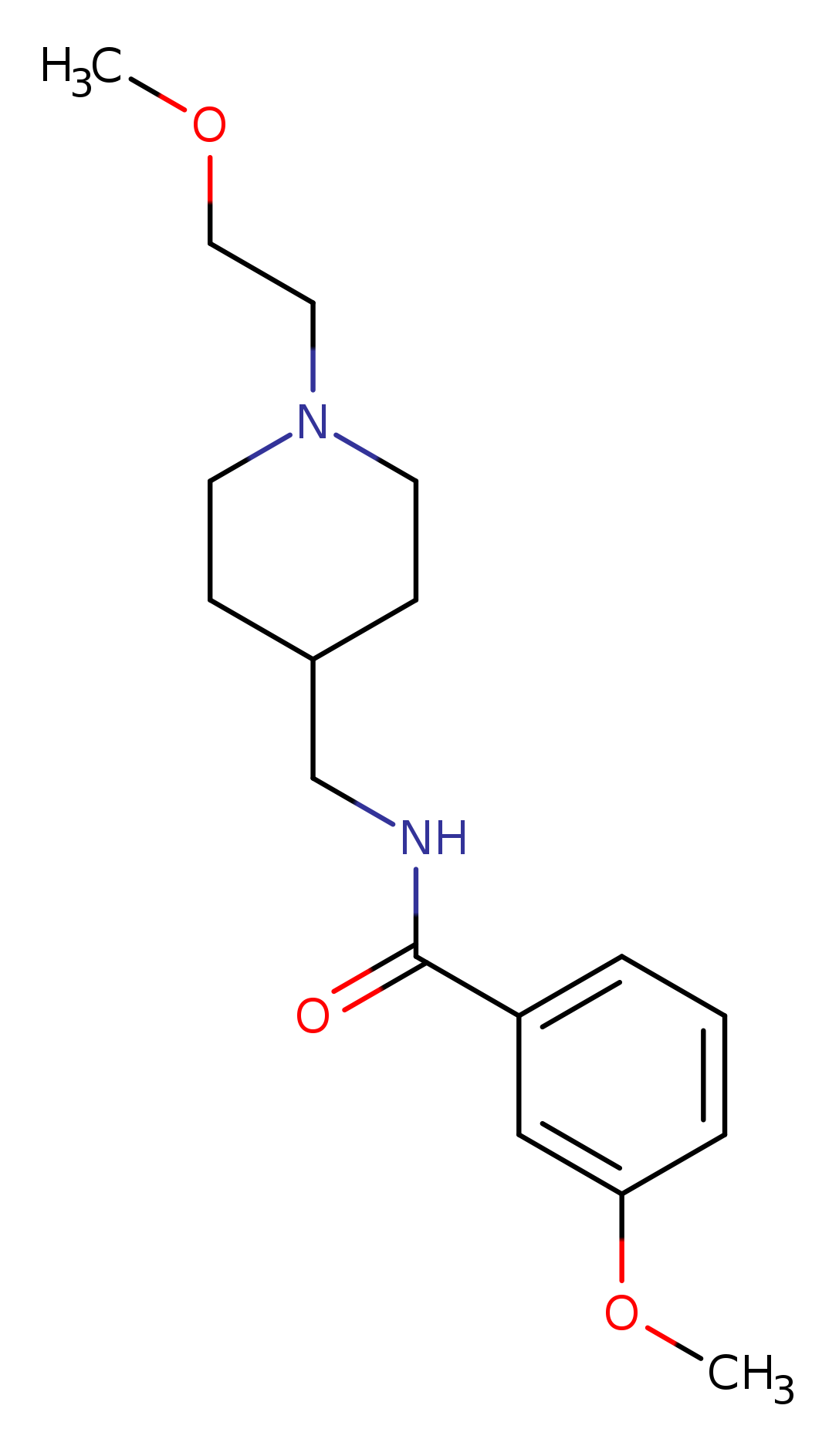 3-methoxy-N-{[1-(2-methoxyethyl)piperidin-4-yl]methyl}benzamide