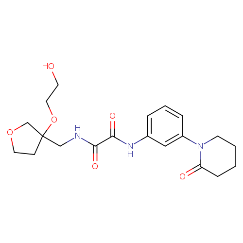 N-{[3-(2-hydroxyethoxy)oxolan-3-yl]methyl}-N'-[3-(2-oxopiperidin-1-yl)phenyl]ethanediamide