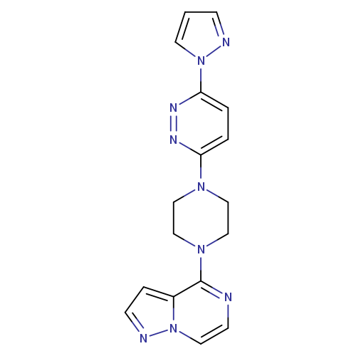 3-(1H-pyrazol-1-yl)-6-(4-{pyrazolo[1,5-a]pyrazin-4-yl}piperazin-1-yl)pyridazine