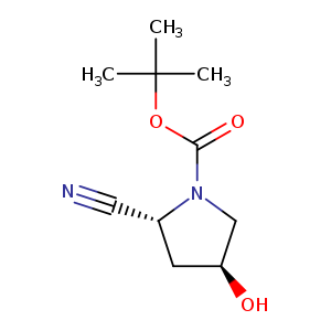 1-Pyrrolidinecarboxylic acid, 2-cyano-4-hydroxy-, 1,1-dimethylethyl ester, (2R,4S)-