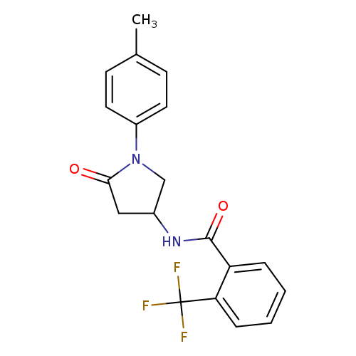 N-[1-(4-methylphenyl)-5-oxopyrrolidin-3-yl]-2-(trifluoromethyl)benzamide