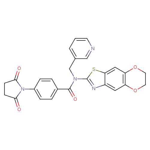 N-{10,13-dioxa-4-thia-6-azatricyclo[7.4.0.0^{3,7}]trideca-1,3(7),5,8-tetraen-5-yl}-4-(2,5-dioxopyrrolidin-1-yl)-N-[(pyridin-3-yl)methyl]benzamide