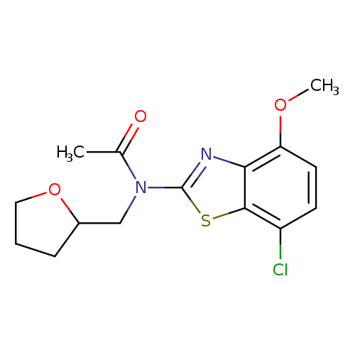 N-(7-chloro-4-methoxy-1,3-benzothiazol-2-yl)-N-[(oxolan-2-yl)methyl]acetamide