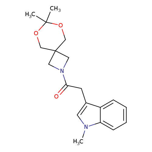 1-{7,7-dimethyl-6,8-dioxa-2-azaspiro[3.5]nonan-2-yl}-2-(1-methyl-1H-indol-3-yl)ethan-1-one