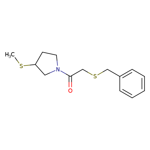 2-(benzylsulfanyl)-1-[3-(methylsulfanyl)pyrrolidin-1-yl]ethan-1-one