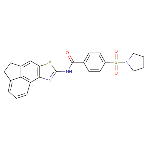 4-(pyrrolidine-1-sulfonyl)-N-{5-thia-3-azatetracyclo[6.6.1.0^{2,6}.0^{11,15}]pentadeca-1(15),2(6),3,7,11,13-hexaen-4-yl}benzamide