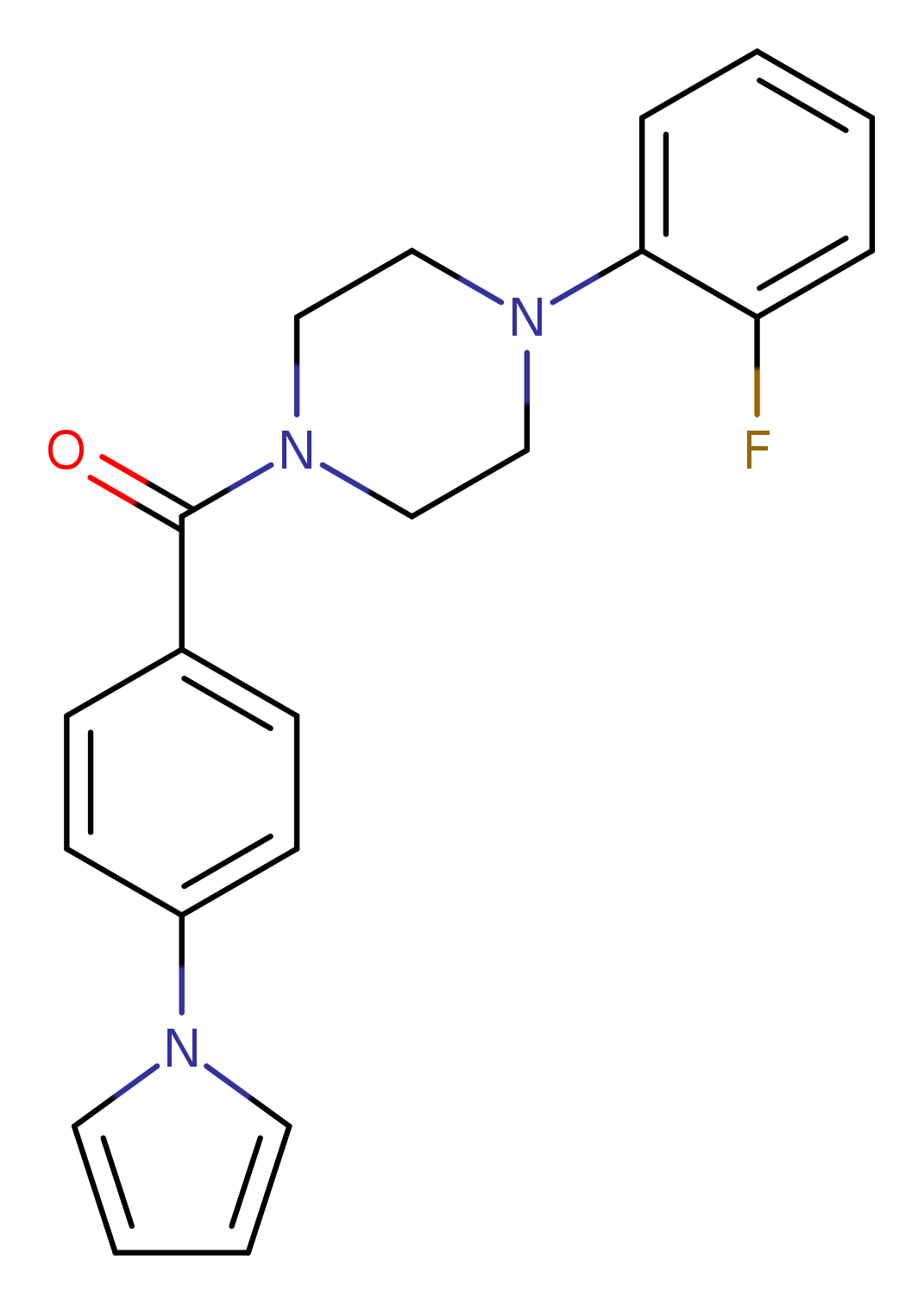 1-(2-fluorophenyl)-4-[4-(1H-pyrrol-1-yl)benzoyl]piperazine