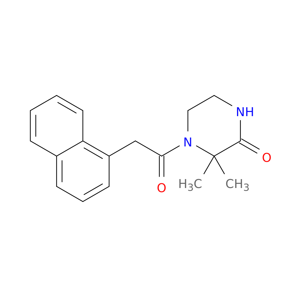 3,3-dimethyl-4-[2-(naphthalen-1-yl)acetyl]piperazin-2-one