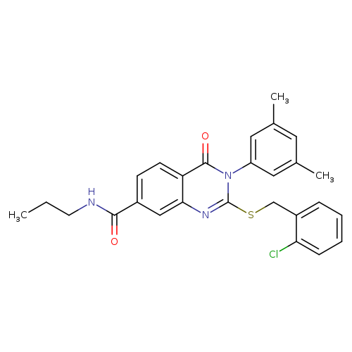 2-{[(2-chlorophenyl)methyl]sulfanyl}-3-(3,5-dimethylphenyl)-4-oxo-N-propyl-3,4-dihydroquinazoline-7-carboxamide