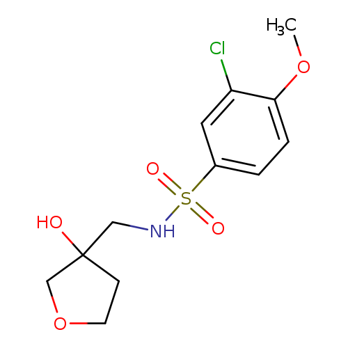 3-chloro-N-[(3-hydroxyoxolan-3-yl)methyl]-4-methoxybenzene-1-sulfonamide