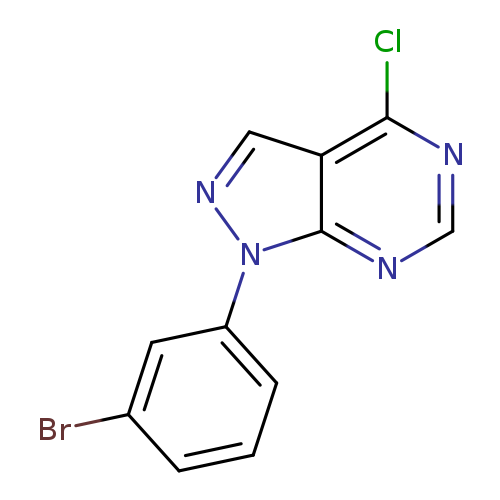 1H-Pyrazolo[3,4-d]pyrimidine, 1-(3-bromophenyl)-4-chloro-