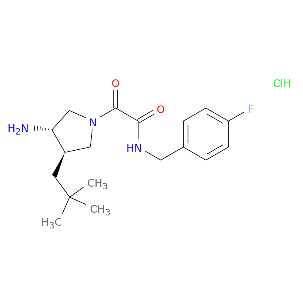 rac-2-[(3R,4S)-3-amino-4-(2,2-dimethylpropyl)pyrrolidin-1-yl]-N-[(4-fluorophenyl)methyl]-2-oxoacetamide hydrochloride