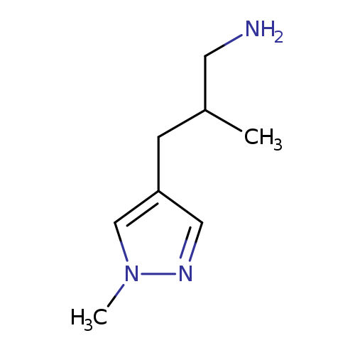 2-methyl-3-(1-methyl-1H-pyrazol-4-yl)propan-1-amine