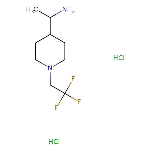 1-[1-(2,2,2-trifluoroethyl)piperidin-4-yl]ethan-1-amine dihydrochloride