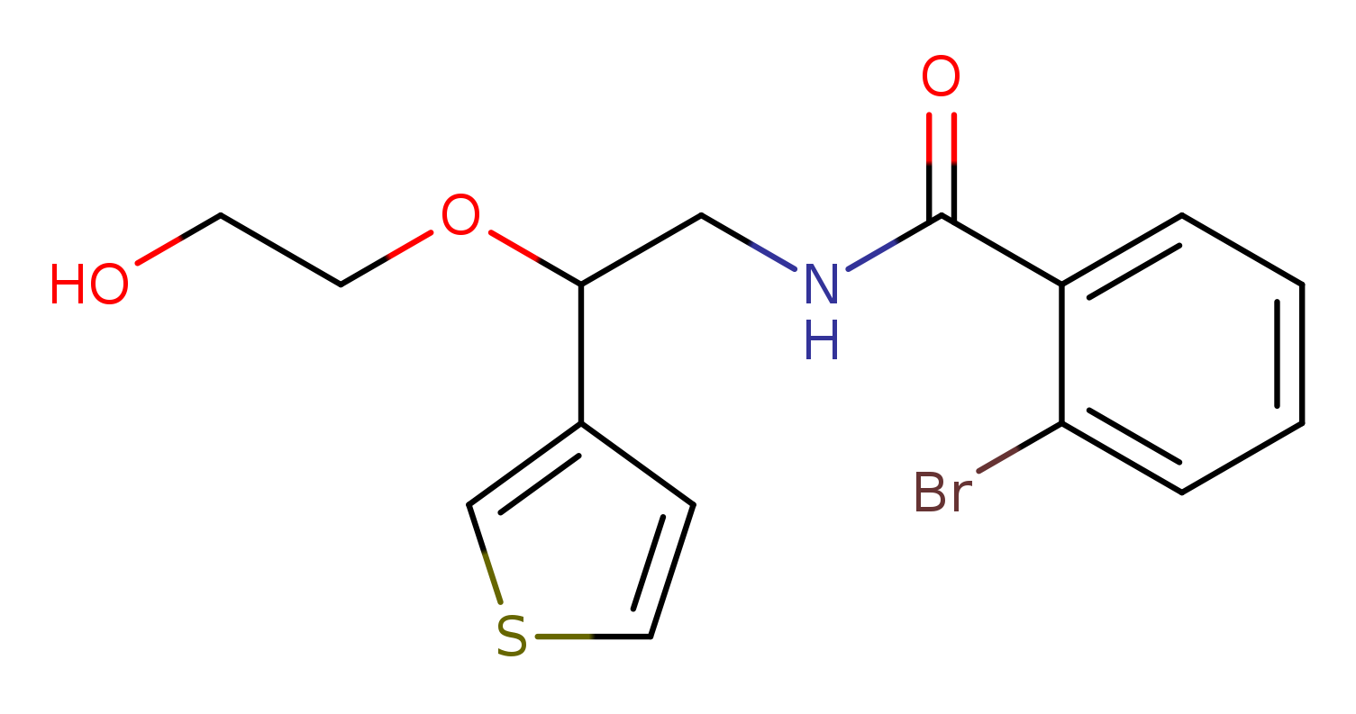 2-bromo-N-[2-(2-hydroxyethoxy)-2-(thiophen-3-yl)ethyl]benzamide