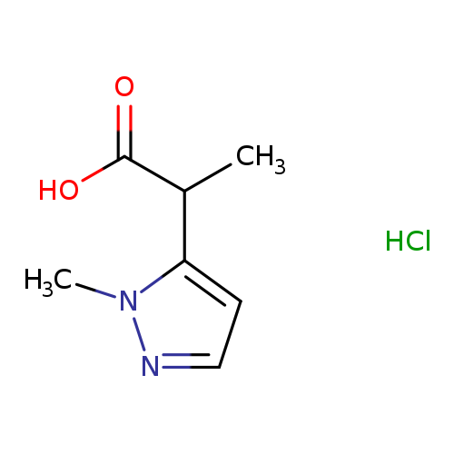 2-(1-methyl-1H-pyrazol-5-yl)propanoic acid hydrochloride